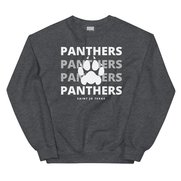 Panther Paw Gray/Black Unisex Sweatshirt